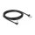 Delock RJ45 Netzwerkkabel Cat.6A S/FTP Slim 90° unten gewinkelt / gerade 3 m schwarz