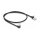 Delock RJ45 Netzwerkkabel Cat.6A S/FTP Slim 90° unten gewinkelt / gerade 0,5 m schwarz
