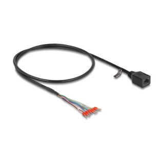 Delock Kabel RJ45 Buchse zu Aderendhülsen Cat.5e 50 cm schwarz