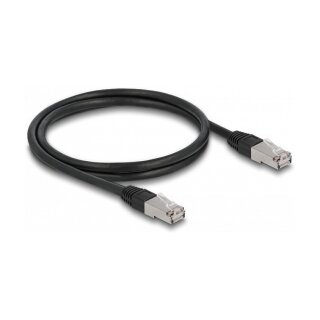 Delock RJ45 Netzwerkkabel Cat.6A S/FTP PE Outdoor 1 m schwarz