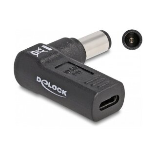 Delock Adapter für Notebook Ladekabel USB Type-C™ Buchse zu HP 7,4 x 5,0 mm Stecker 90° gewinkelt