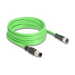 Delock M12 Kabel A-kodiert 8 Pin Stecker zu Buchse PUR...
