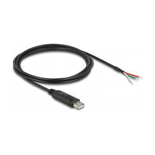 Delock Adapterkabel USB 2.0 Typ-A zu seriell RS-485 3 x offene Kabelenden 2 m
