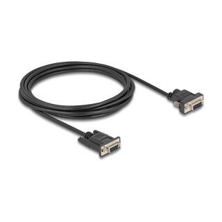 Delock Seriell Kabel RS-232 D-Sub9 Buchse zu D-Sub9 Buchse Stromanschluss an Pin 9 3 m