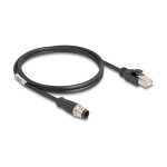 M12 Kabel D-kodiert 4 Pin Stecker zu RJ45 Stecker PVC 1 m