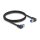 Delock RJ45 Netzwerkkabel Cat.6A S/FTP rechts / links gewinkelt 1 m schwarz
