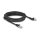 Delock RJ45 Netzwerkkabel Cat.6A S/FTP Stecker 45° nach links gewinkelt zu Stecker gerade 5 m schwarz