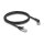 Delock RJ45 Netzwerkkabel Cat.6A S/FTP Stecker 45° nach rechts gewinkelt zu Stecker gerade 1 m schwarz