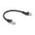 Delock RJ45 Netzwerkkabel Cat.6A S/FTP Stecker 45° nach links gewinkelt zu Stecker gerade 0,25 m schwarz