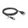 Delock M12 Kabel X-kodiert 8 Pin Buchse zu RJ45 Buchse zum Einbau Cat.6A S/FTP 3 m schwarz