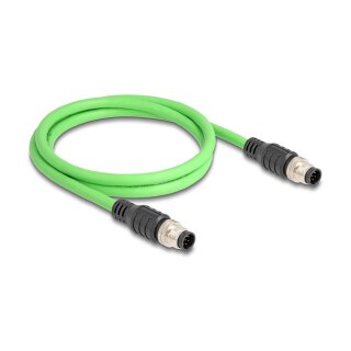 M12 Kabel A-kodiert 8 Pin Stecker zu Stecker PUR (TPU) 1 m