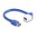 Delock Keystone Modul Kabel USB 5 Gbps Typ-A Buchse zu USB Typ-A Buchse 90° gewinkelt 20 cm blau