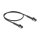 Delock RJ45 Slim Netzwerkkabel Cat.6A U/FTP winkelbar schwarz 0,5 m
