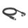 Delock M12 Kabel L-kodiert 4 Pin Stecker gerade zu Buchse rechts gewinkelt PUR schleppkettentauglich 1 m schwarz