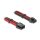 Verlängerungskabel 8 Pin Stecker zu 6 + 2 Pin PCIe Buchse Textilummantelung rot-schwarz 30 cm