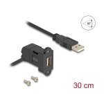 Keystone Modul USB 2.0 Typ-A Einbaubuchse 45°...