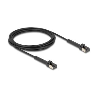 RJ45 Slim Netzwerkkabel Cat.8.1 U/FTP winkelbar bis 40 Gbps schwarz 3 m