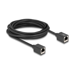 Netzwerk Verlängerungskabel Kupplung RJ45 Buchse zu RJ45 Buchse Cat.6A S/FTP 5 m schwarz