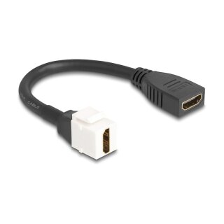 Keystone Modul Kabel HDMI Buchse zu Buchse 8K 60 Hz 20 cm schwarz
