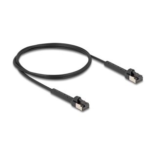 RJ45 Slim Netzwerkkabel Cat.8.1 U/FTP winkelbar bis 40 Gbps schwarz 1 m