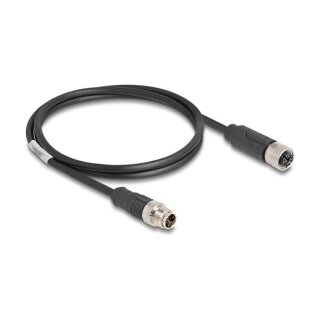 M12 Kabel X-kodiert 8 Pin Stecker zu Buchse PVC 1 m