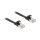 Delock RJ45 Flachband Patchkabel Stecker zu Stecker Cat.6A U/FTP 10 m schwarz