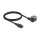 Delock Netzkabel PC Schutzkontaktstecker CEE 7/7 90° gewinkelt auf C13 Buchse, 1 m, 3 x 0,75 mm² schwarz