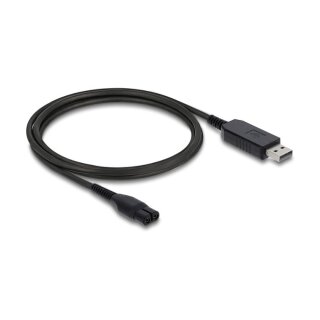 Delock USB Ladekabel 4,3 V für Elektrorasierer kompatibel mit Philips OneBlade 360 Face + Body - Rasierer Ladegerät Ersatzkabel 1 m