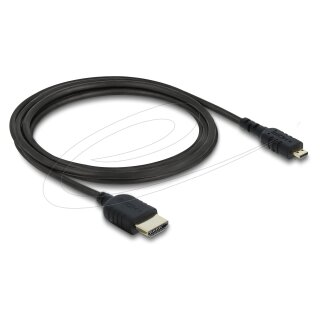 Delock Koaxiales High Speed HDMI Kabel HDMI Stecker zu Micro HDMI Stecker 8K 60 Hz 2 m