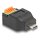USB Type-C™ 2.0 Stecker zu Terminalblock Adapter mit Drucktaster
