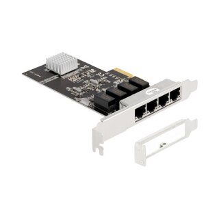 PCI Express x4 Netzwerkkarte Gigabit LAN 4 x RJ45 RTL8111