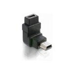 Adapter USB-B mini 5 Pin Stecker zu Buchse 90°gewinkelt