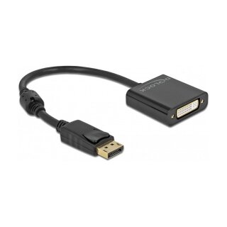 Adapter DisplayPort 1.2 Stecker zu DVI Buchse 4K Aktiv schwarz