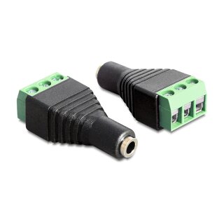 Delock Adapter Klinke Buchse 3,5 mm > Terminalblock 3 Pin