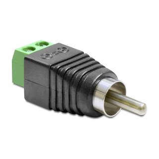 Delock Adapter Cinchstecker > Terminalblock 2 Pin