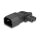 Netzadapter IEC 60320 - C14 auf C7, Stecker / Buchse, 2,5 A, 90° gewinkelt