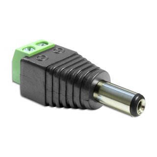 Delock Adapter DC 5,5 x 2,1 mm Stecker > Terminalblock 2 Pin