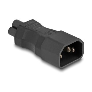 Delock Netzadapter IEC 60320 - C14 auf C5, Stecker / Buchse, 2,5 A, gerade