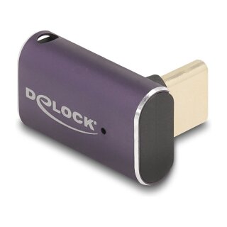 USB Adapter 40 Gbps USB Type-C™ PD 3.1 240 W Stecker zu Buchse gewinkelt 8K 60 Hz Metall