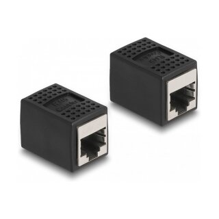 Delock Adapter RJ45 Buchse zu RJ45 Buchse Cat.6A schwarz