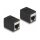 Delock Adapter RJ45 Buchse zu RJ45 Buchse Cat.6A schwarz