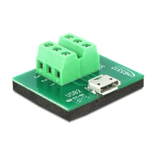 Adapter Micro USB Buchse > Terminalblock 6 Pin