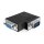 Delock Adapter VGA Stecker > VGA Buchse 90° seitlich gewinkelt