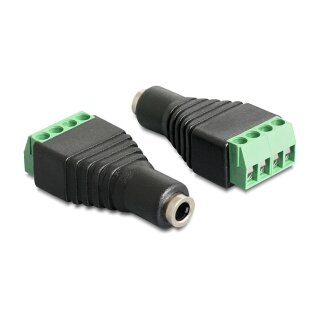 Delock Adapter Klinke Buchse 3,5 mm > Terminalblock 4 Pin