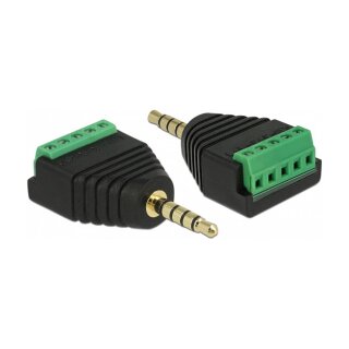Delock Adapter Klinkenstecker 3,5 mm zu Terminalblock 5 Pin