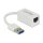 Delock USB Typ-A Netzwerk Adapter Gigabit LAN 1 x RJ45 kompakt weiß