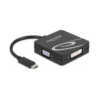 Delock USB Type-C™ Adapter für einen VGA, DVI, HDMI oder DisplayPort Monitor