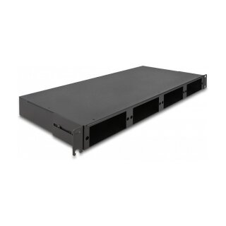 19" LWL HD (High Density) Patchpanel 1 HE schwarz