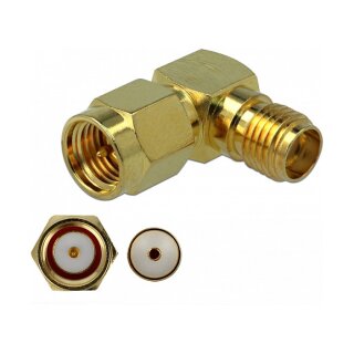 Adapter SMA Stecker zu SMA Buchse 90° 3 GHz