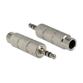Adapter Klinkenstecker 3,5 mm > Klinkenbuchse 6,35 mm 3 Pin